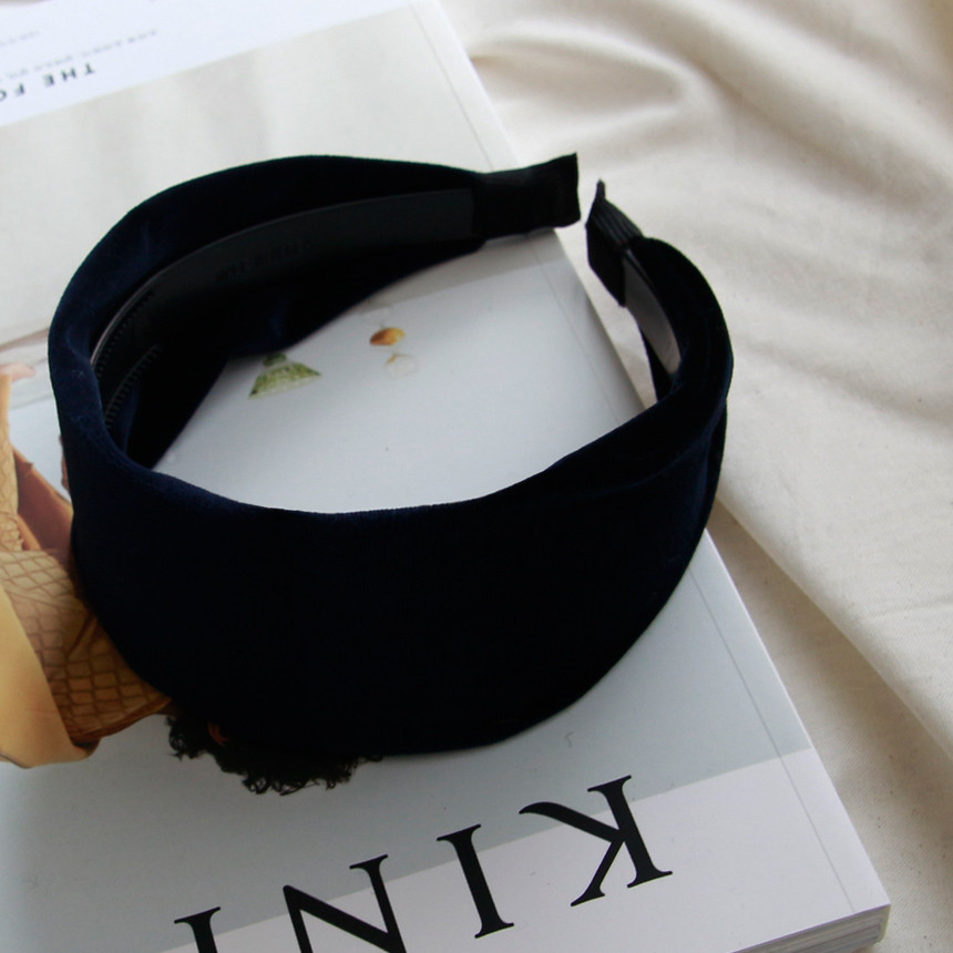 Hair Accessories Slim Glossy Velvet Hair Band Wide