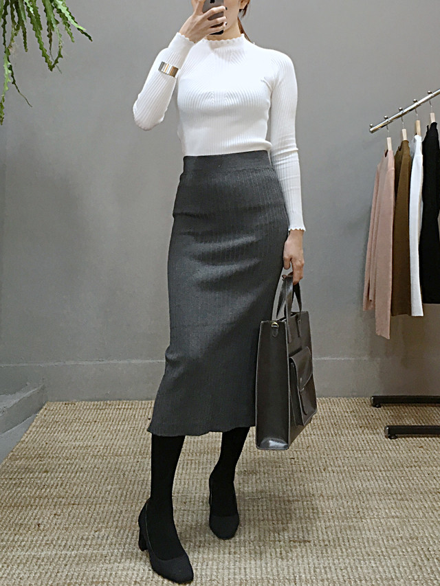H line Goliath knit long skirt Skirt Ha ha ha ha h