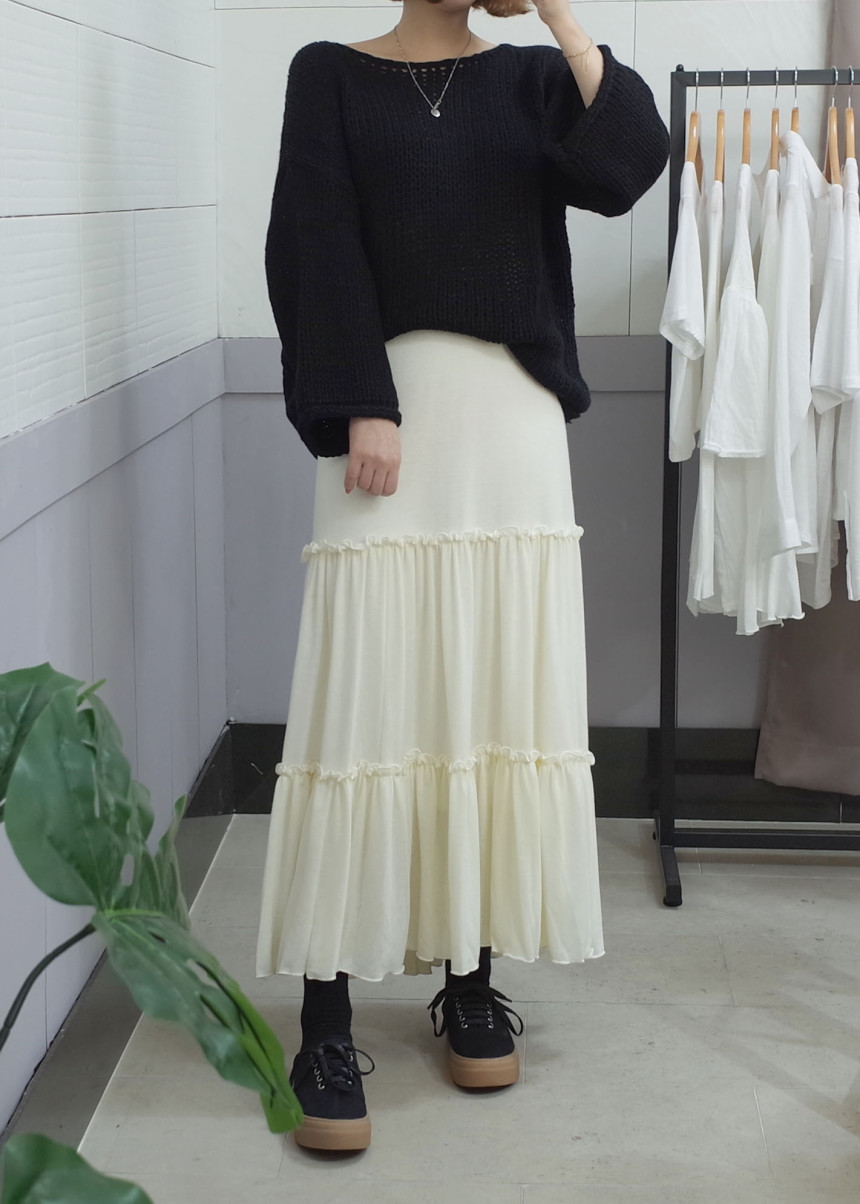 Wooljangan Long Skirt Banding Cody Jiri Jiri Lovel