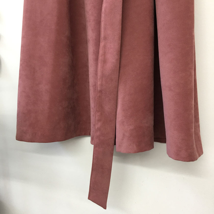 mirada suede long belt skirt 4col