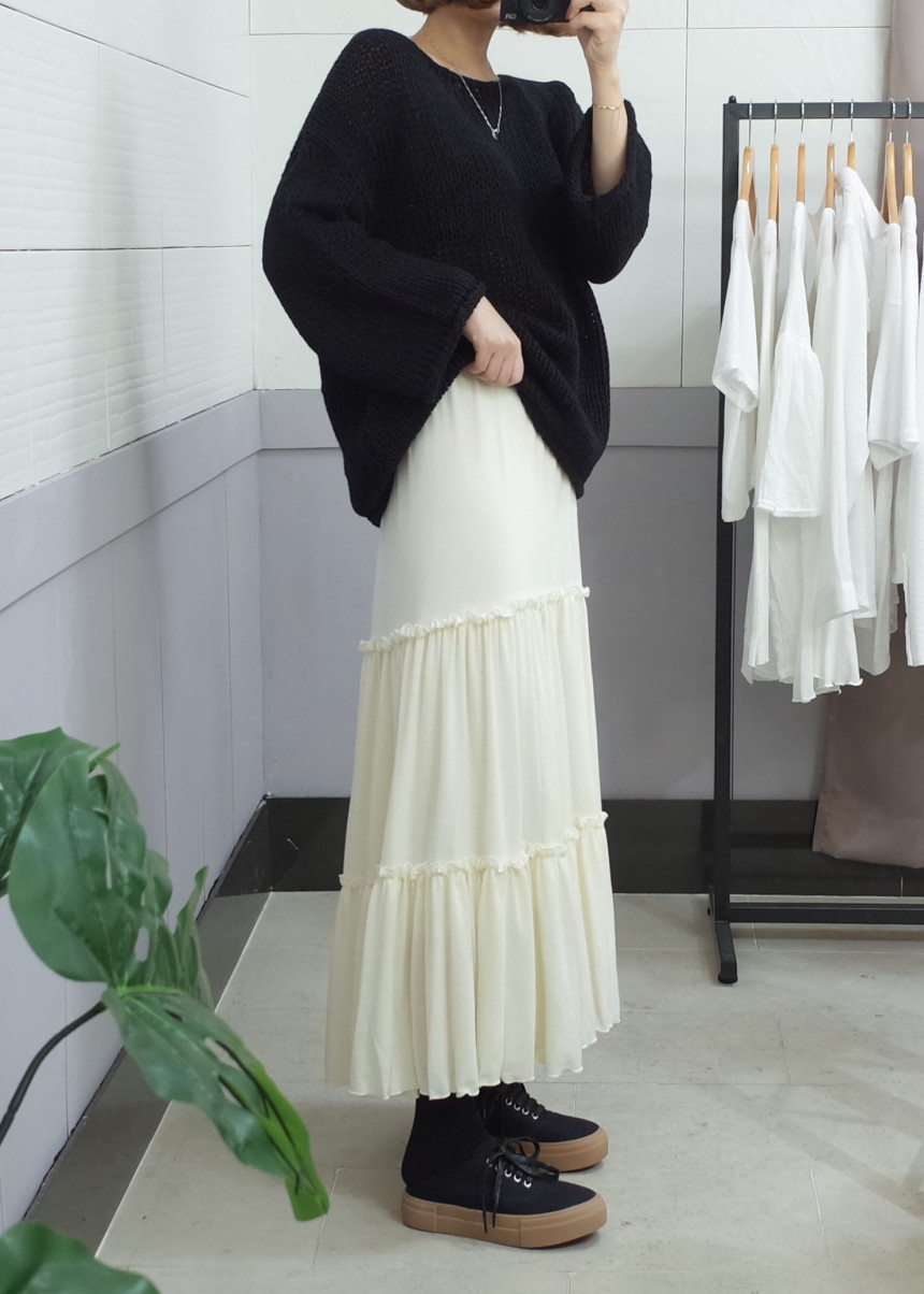 Wooljangan Long Skirt Banding Cody Jiri Jiri Lovel