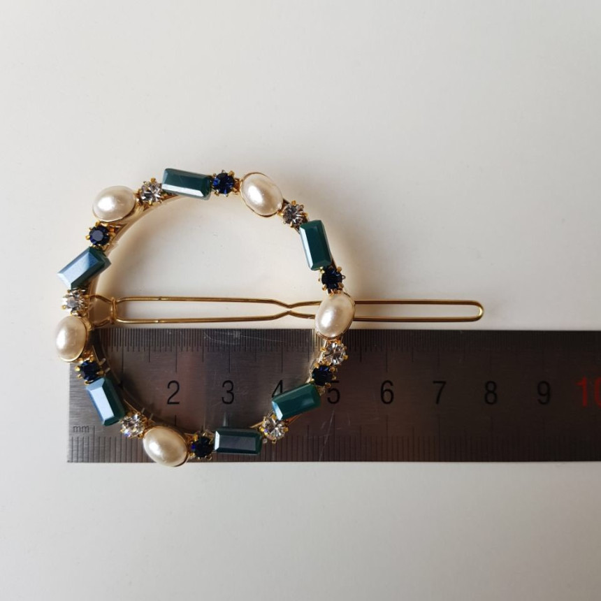 Hair Accessories Claire Big Circle Pearl Crystal H