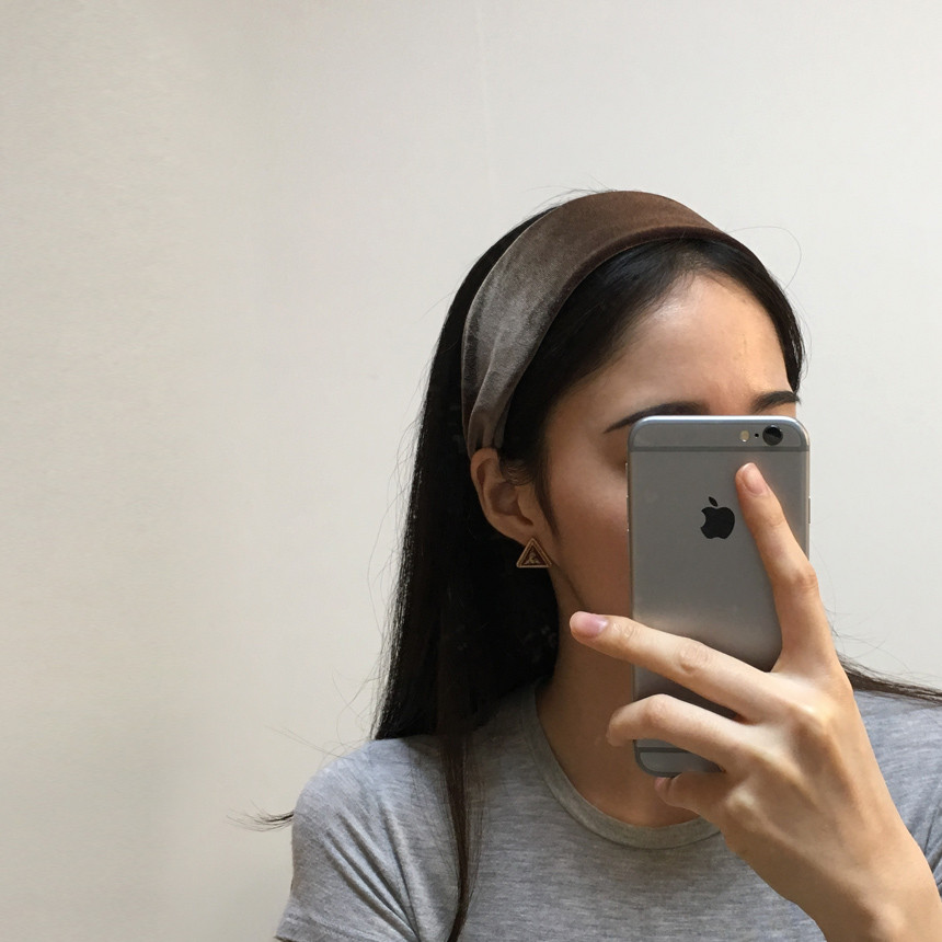 Hair Accessories Slim Glossy Velvet Hair Band Wide