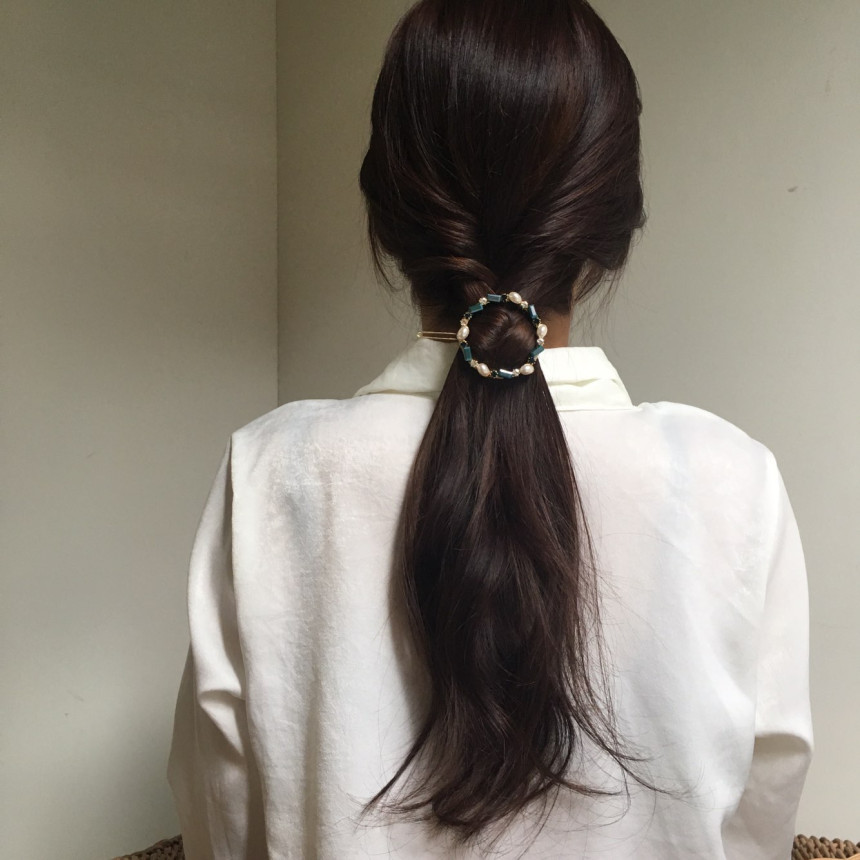 Hair Accessories Claire Big Circle Pearl Crystal H