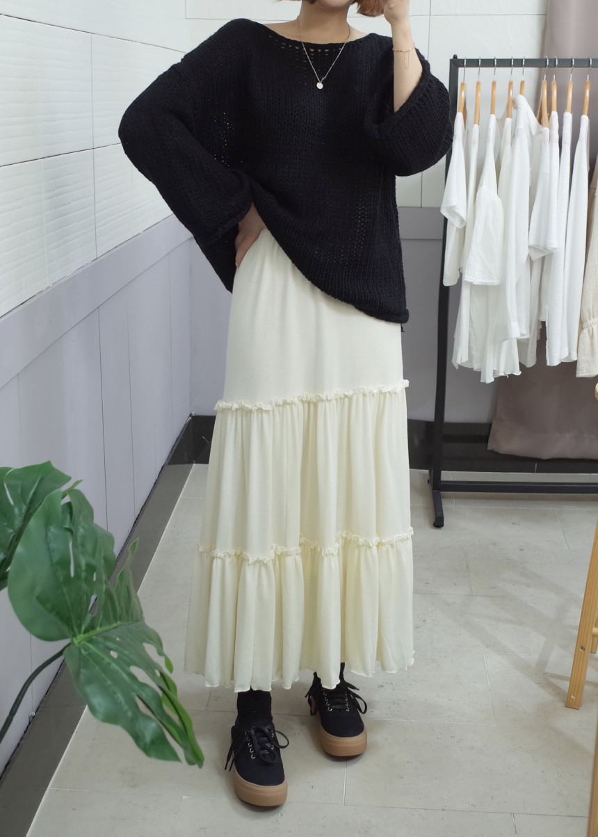 Wooljangan Long Skirt Banding Cody Jiri Jiri Lovel