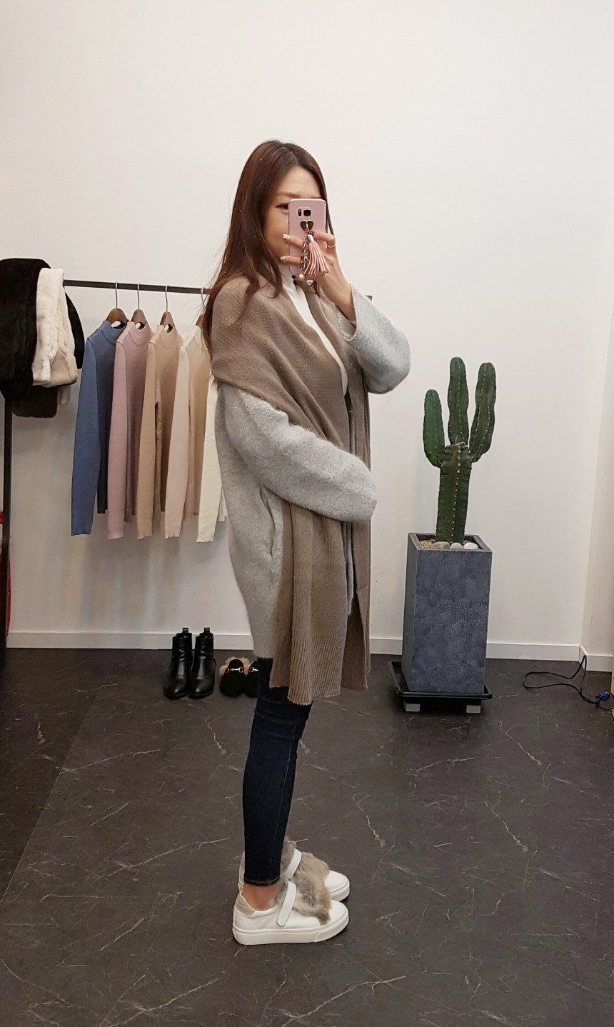 Abundant muffler Couple shawl Man casual style War