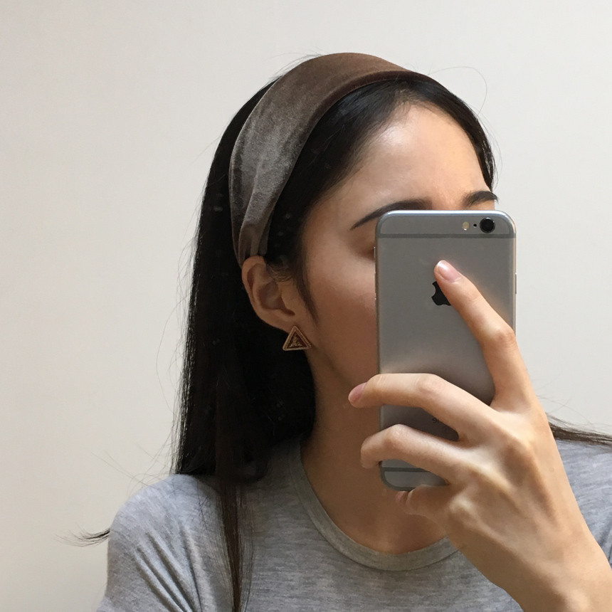 Hair Accessories Slim Glossy Velvet Hair Band Wide