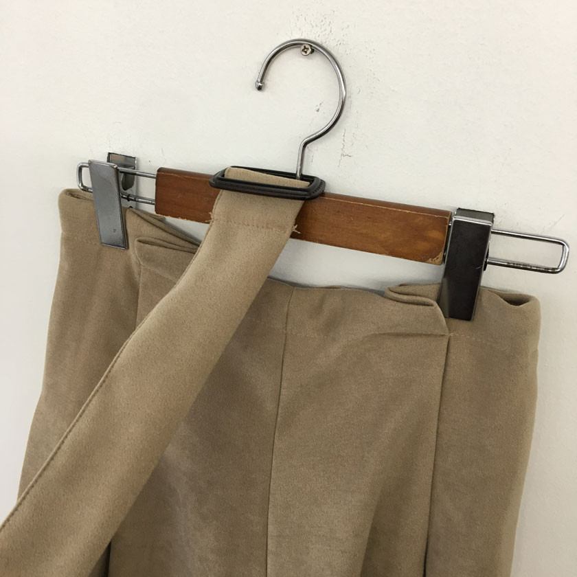 mirada suede long belt skirt 4col