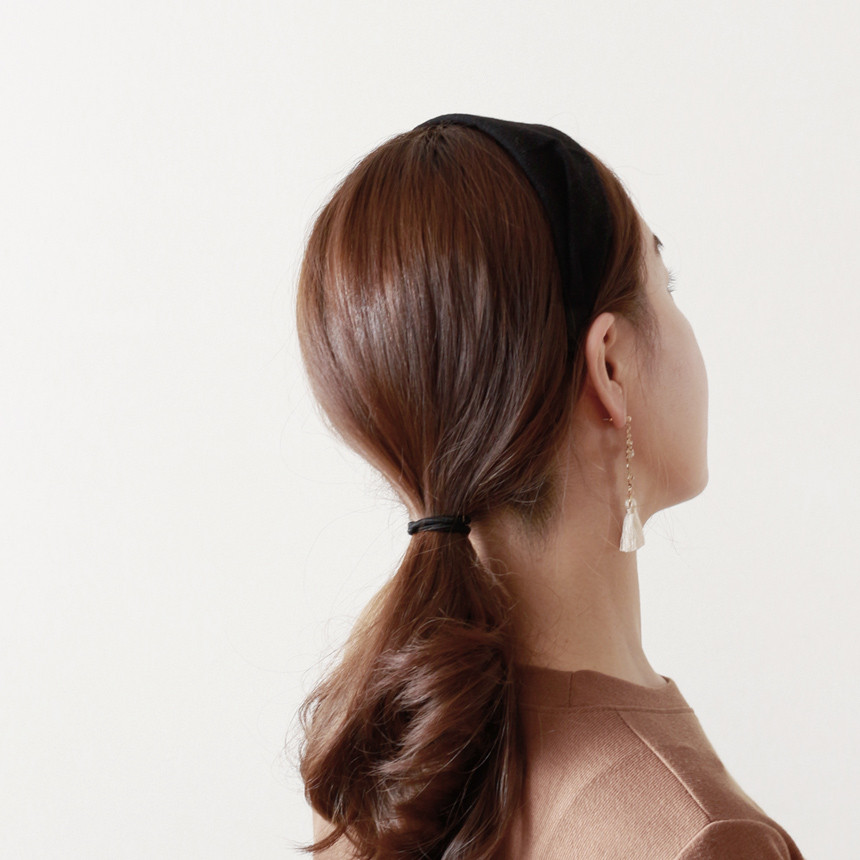 Hair Accessories Slim Glossy Velvet Hair Band Wide