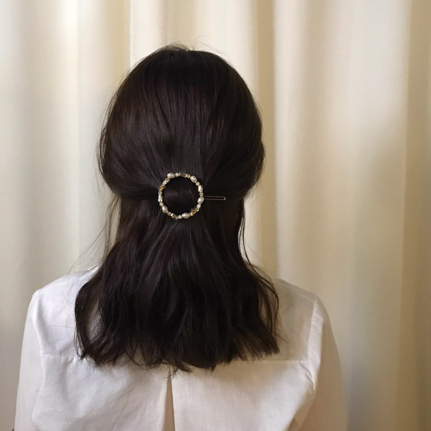 Hair Accessories Claire Big Circle Pearl Crystal H