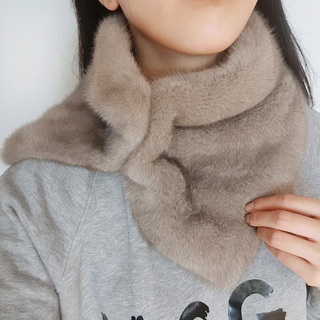 벨라도이 밍크워머 풀스킨 넥워머 밍크머플러 퍼목도리 모피숄 케이프 - 상세 이미지 2