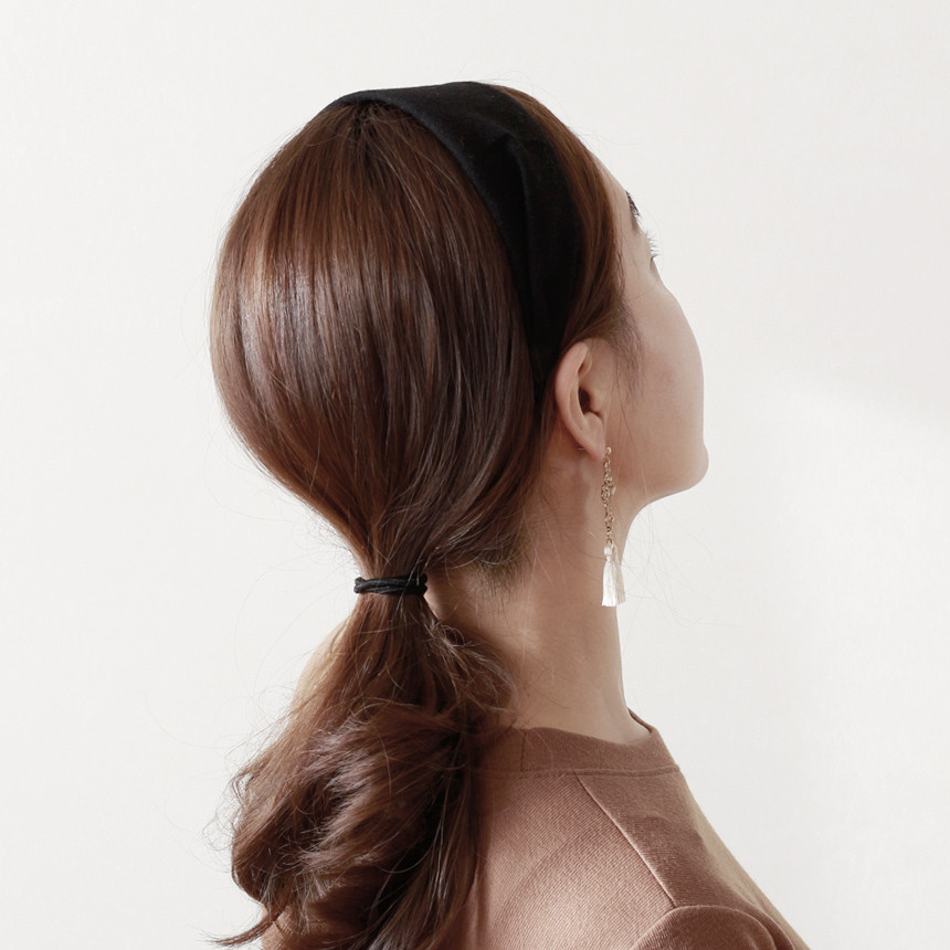 Hair Accessories Slim Glossy Velvet Hair Band Wide