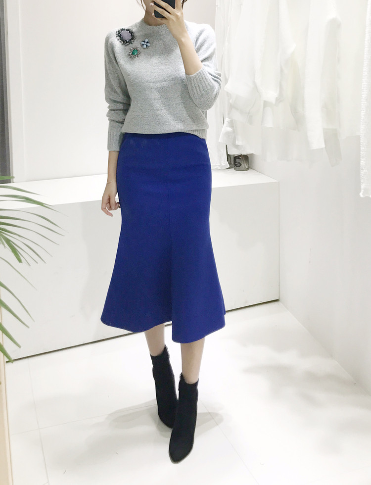 Mermaid Long Skirt Mermaid Line Banding Skirt Wome