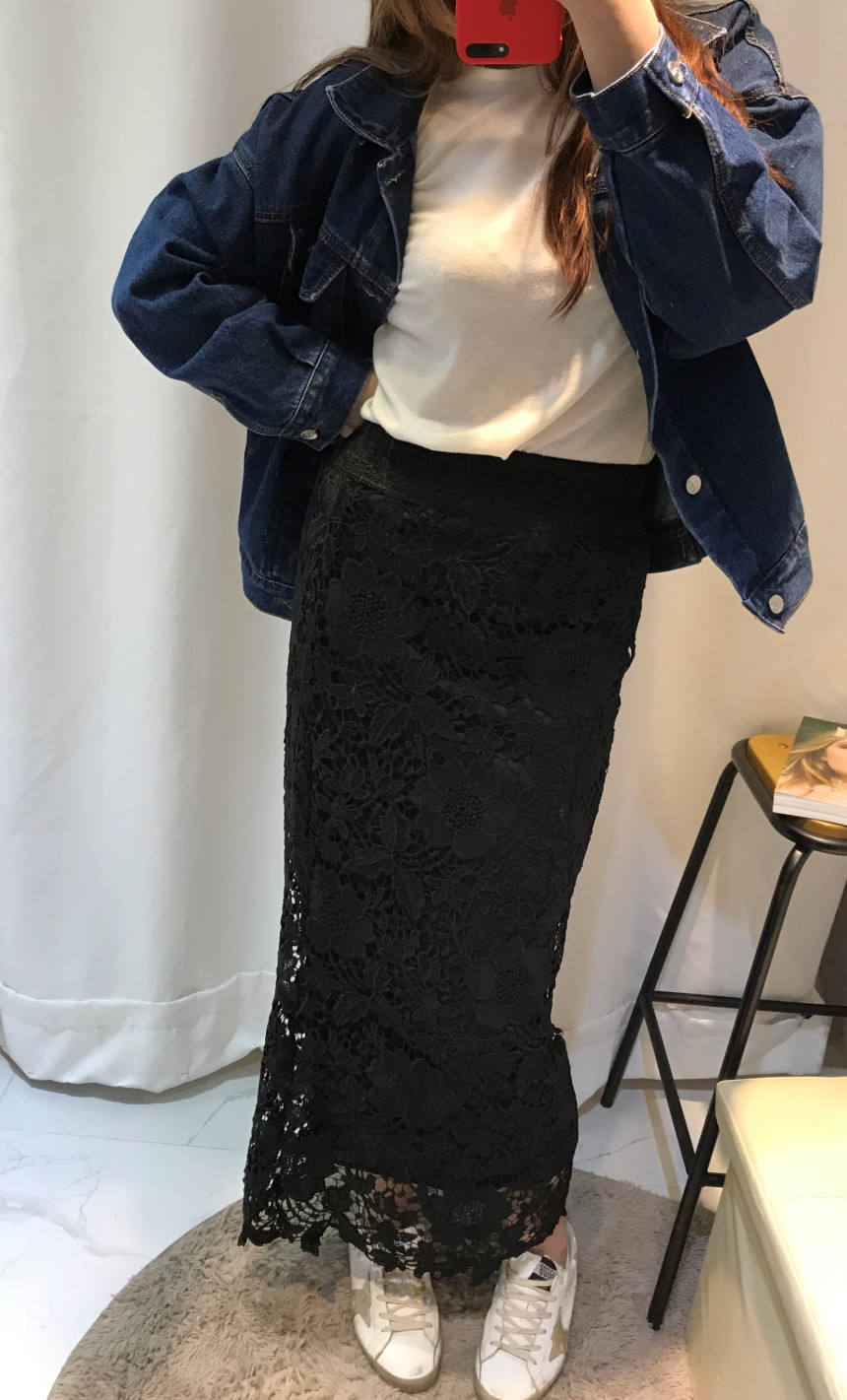 Lace Long Skirt Sexy Look Daily Look Dress Up Eleg