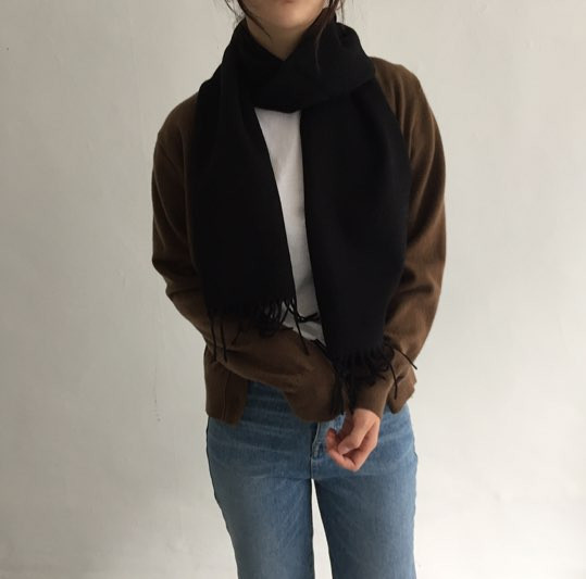 Muffler 7Col Wool 100 Shawl Couple Items Unisex Me