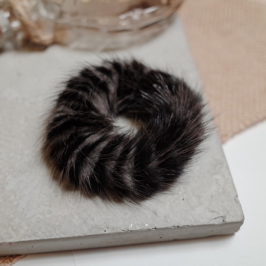 Hair Accessories Rich Round Mink Hair Strap 5color