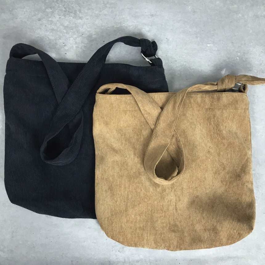 Vintage corduroy corduroy eco-back Couple Back Bag