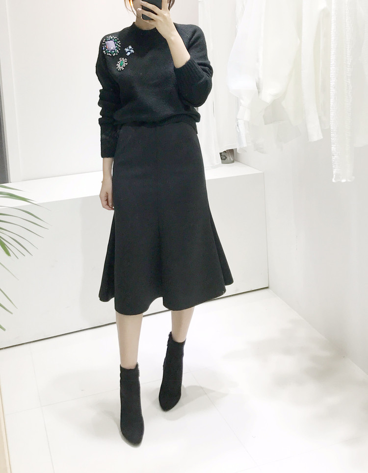 Mermaid Long Skirt Mermaid Line Banding Skirt Wome