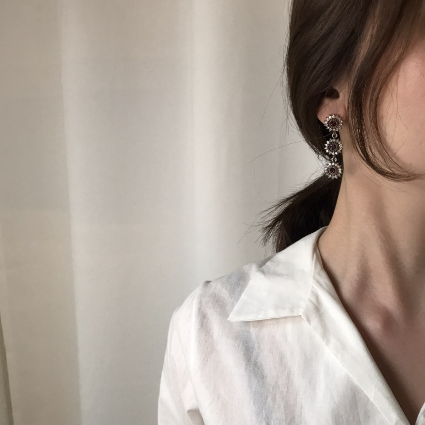 Bell Cubic Drop Earrings 3color Luxury Style Speci