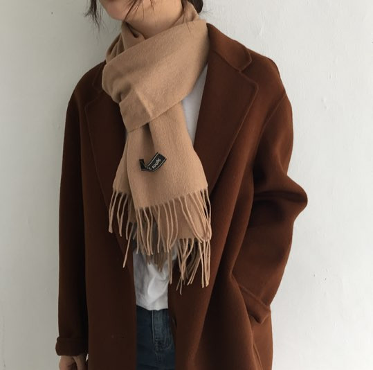 Muffler 7Col Wool 100 Shawl Couple Items Unisex Me