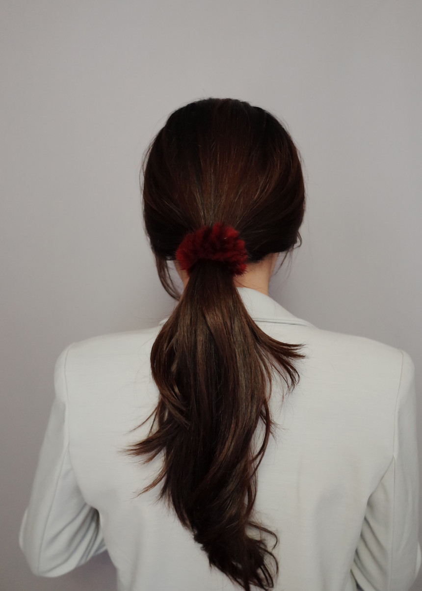 Hair Accessories Rich Round Mink Hair Strap 5color