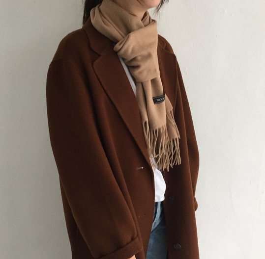 Muffler 7Col Wool 100 Shawl Couple Items Unisex Me