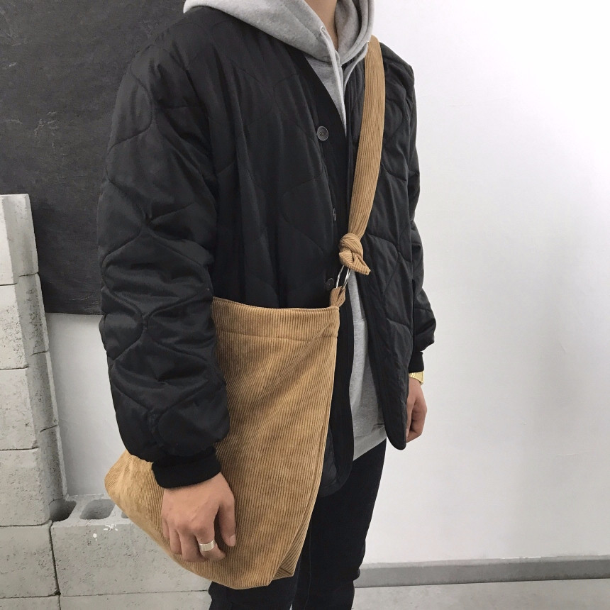 Vintage corduroy corduroy eco-back Couple Back Bag