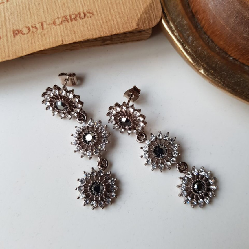 Bell Cubic Drop Earrings 3color Luxury Style Speci