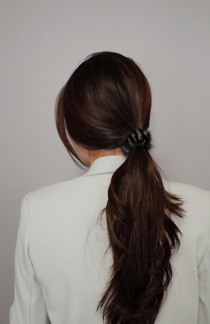 Hair Accessories Rich Round Mink Hair Strap 5color