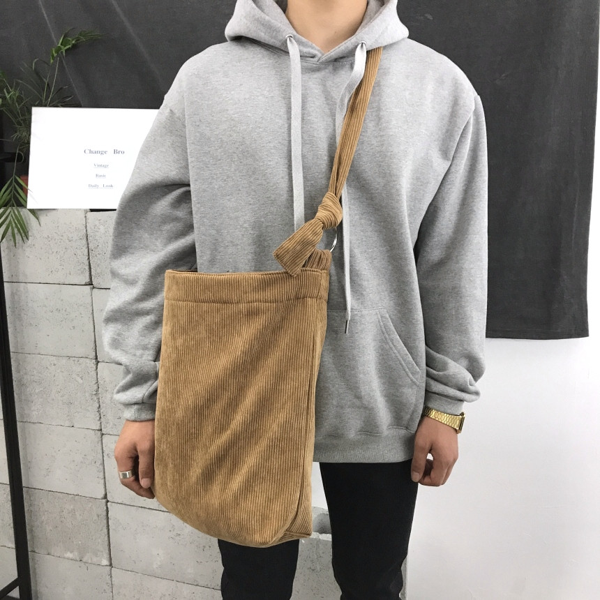 Vintage corduroy corduroy eco-back Couple Back Bag
