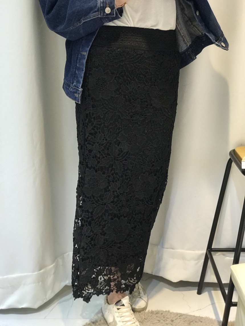 Lace Long Skirt Sexy Look Daily Look Dress Up Eleg