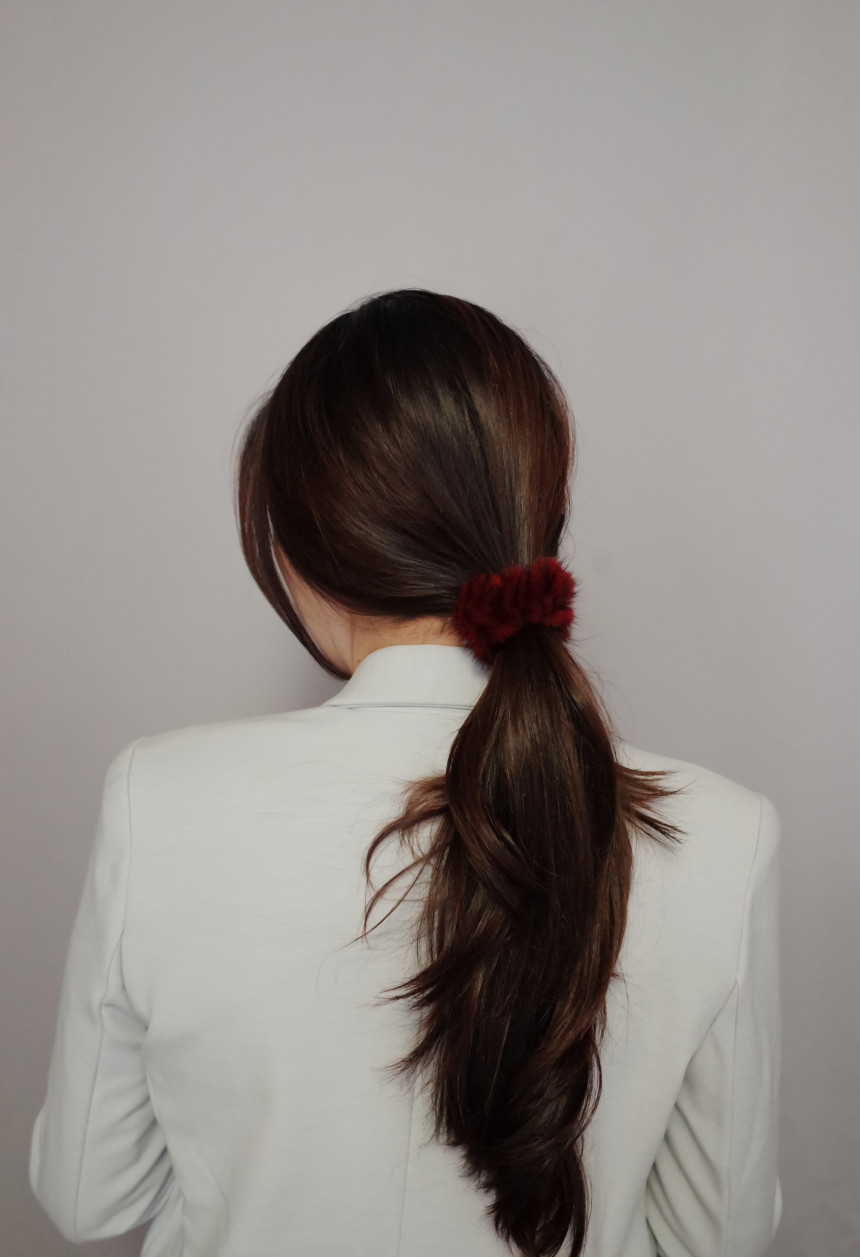 Hair Accessories Rich Round Mink Hair Strap 5color