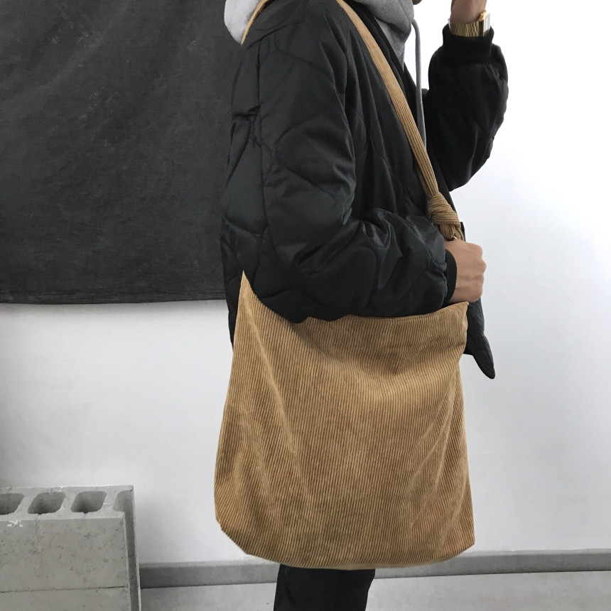 Vintage corduroy corduroy eco-back Couple Back Bag