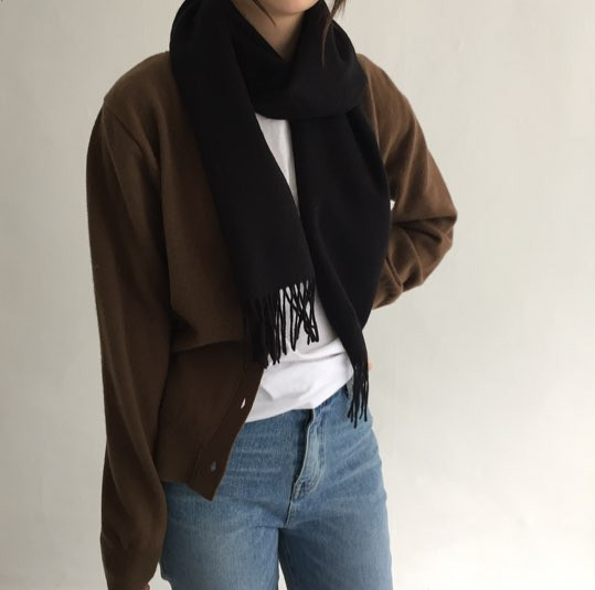 Muffler 7Col Wool 100 Shawl Couple Items Unisex Me