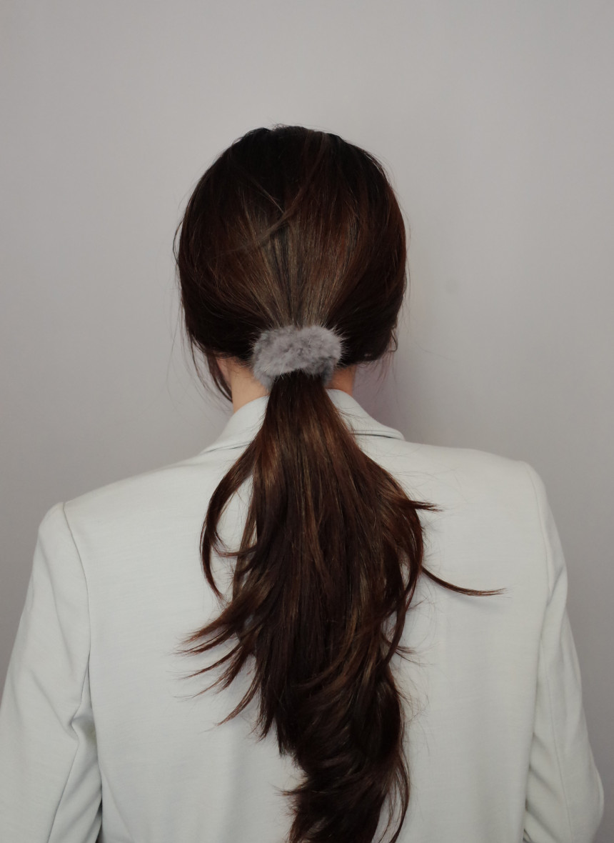 Hair Accessories Rich Round Mink Hair Strap 5color