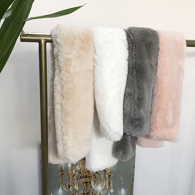 Petit mink fake fur muffler 4color shawl winter