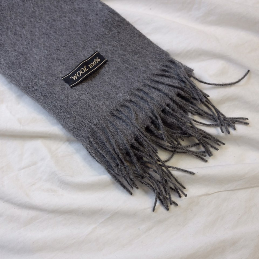 Muffler 7Col Wool 100 Shawl Couple Items Unisex Me