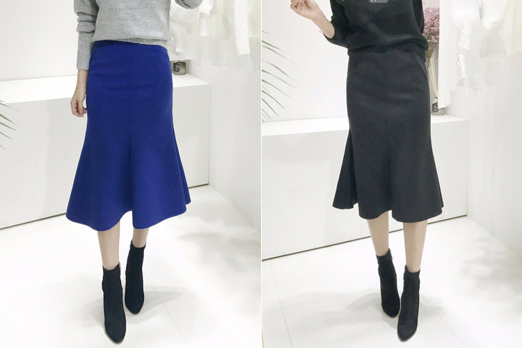 Mermaid Long Skirt Mermaid Line Banding Skirt Wome