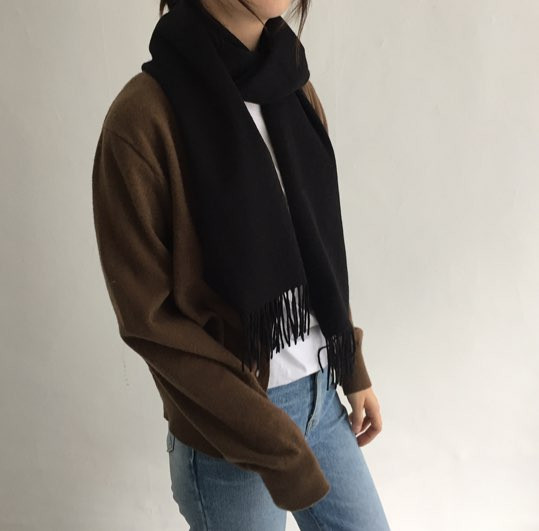 Muffler 7Col Wool 100 Shawl Couple Items Unisex Me