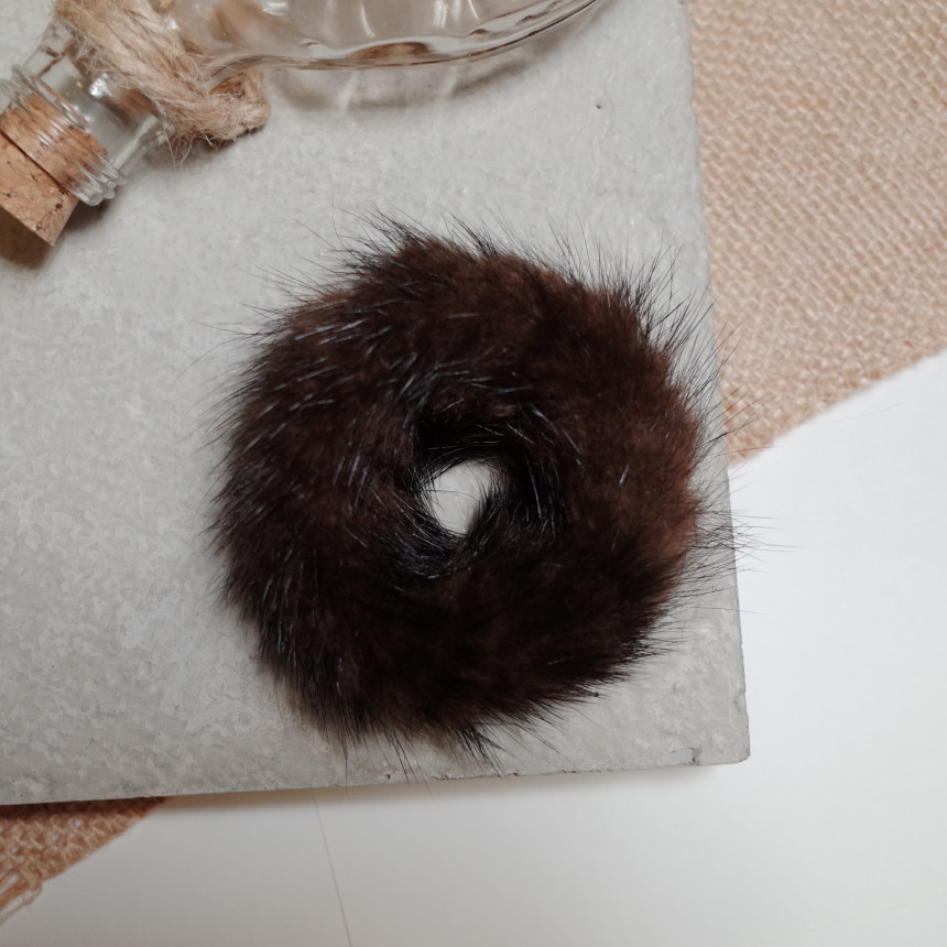 Hair Accessories Rich Round Mink Hair Strap 5color