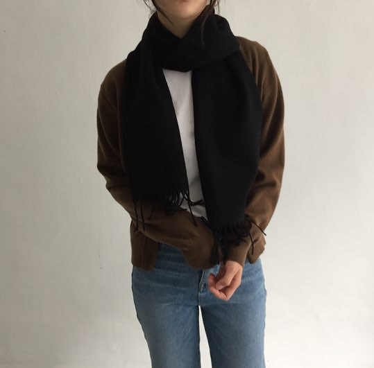 Muffler 7Col Wool 100 Shawl Couple Items Unisex Me