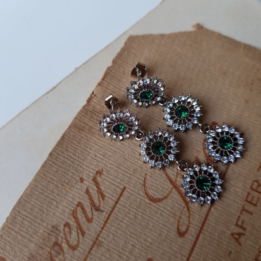 Bell Cubic Drop Earrings 3color Luxury Style Speci