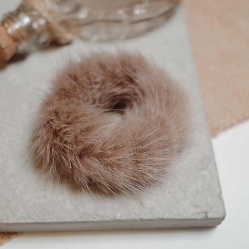 Hair Accessories Rich Round Mink Hair Strap 5color
