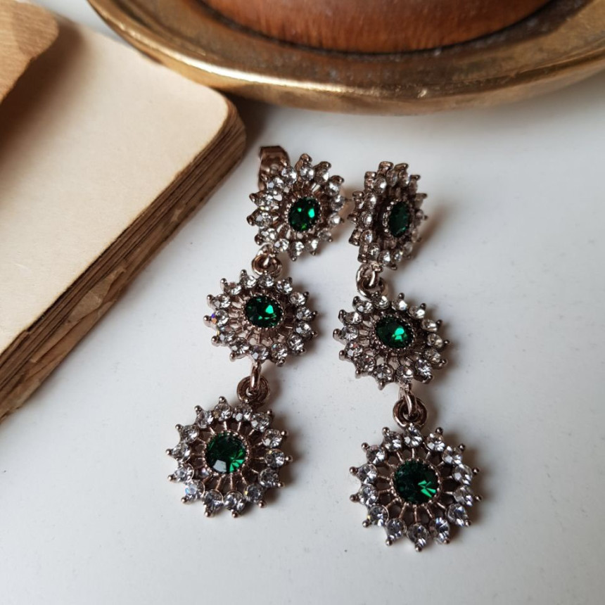 Bell Cubic Drop Earrings 3color Luxury Style Speci