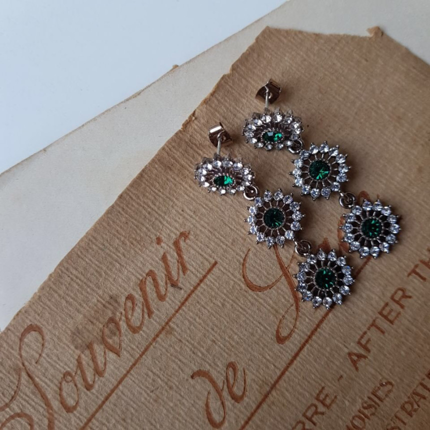 Bell Cubic Drop Earrings 3color Luxury Style Speci