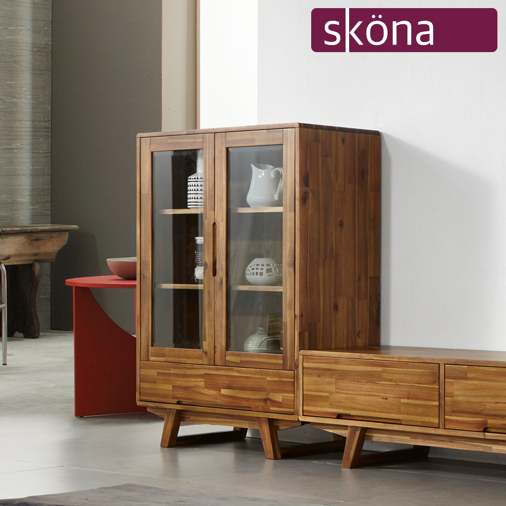 스코나 스톨렌 800 원목 4단 장식장