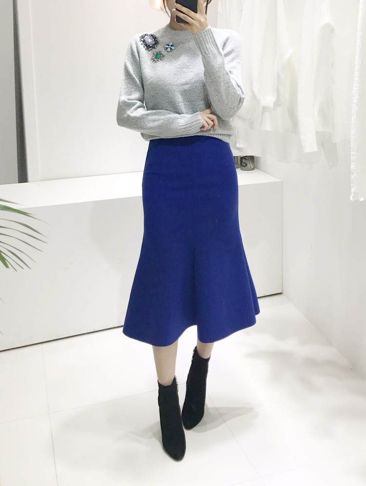 Mermaid Long Skirt Mermaid Line Banding Skirt Wome