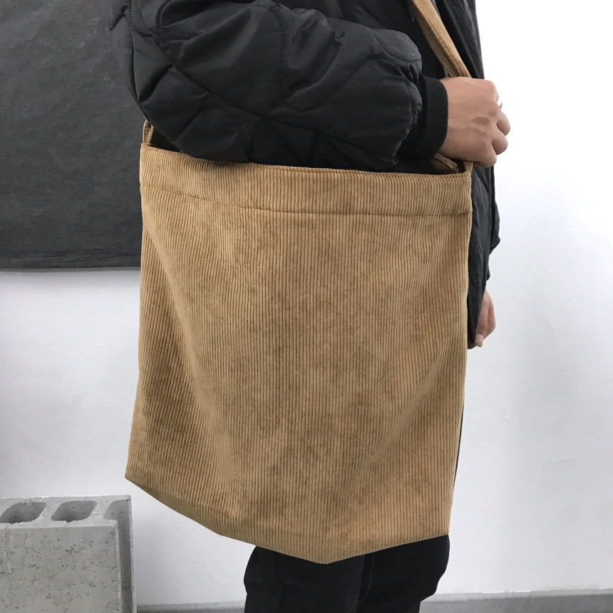 Vintage corduroy corduroy eco-back Couple Back Bag