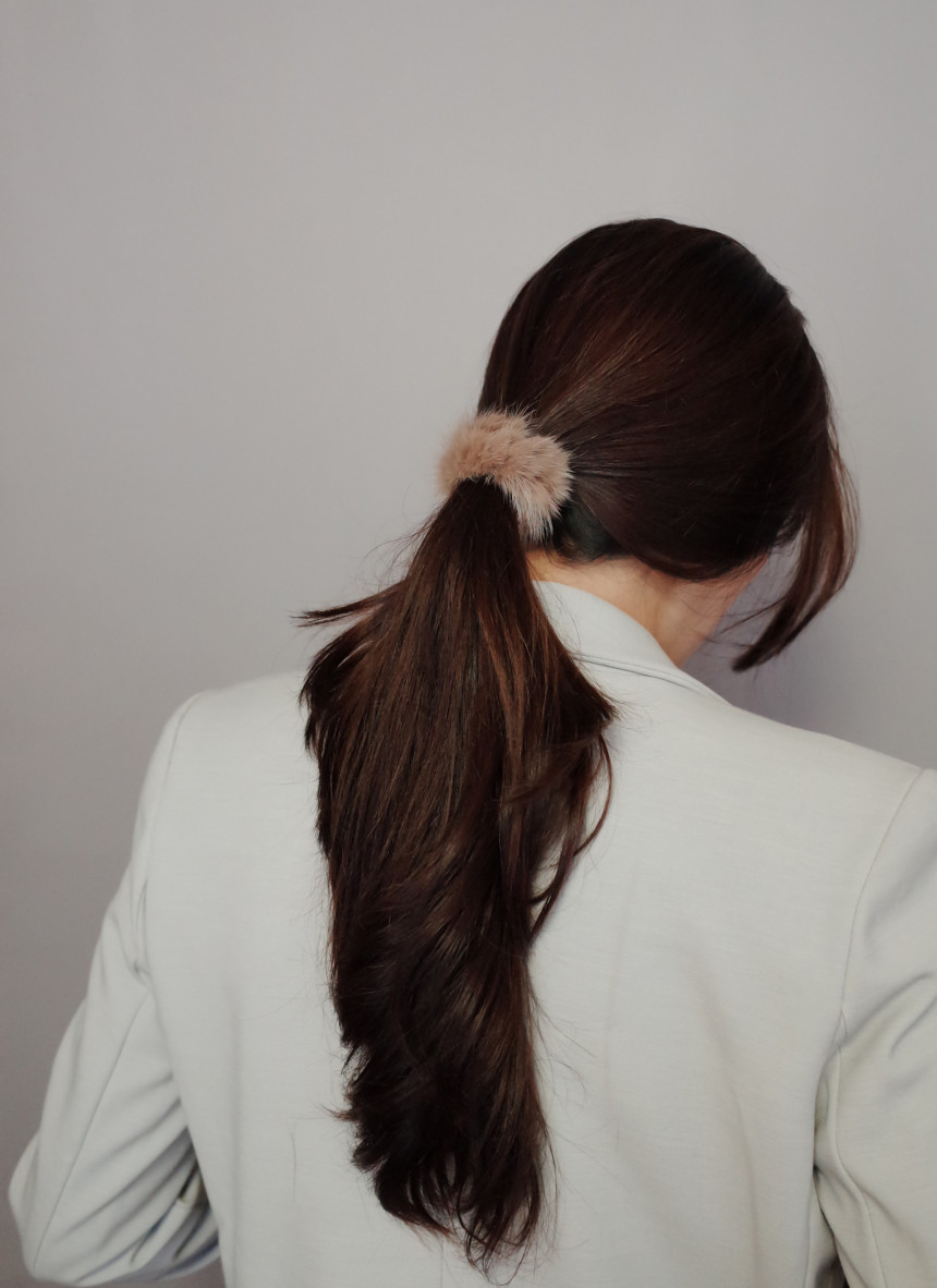 Hair Accessories Rich Round Mink Hair Strap 5color