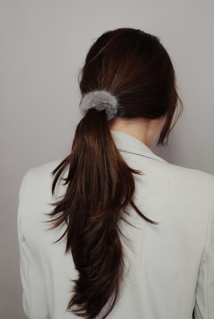 Hair Accessories Rich Round Mink Hair Strap 5color